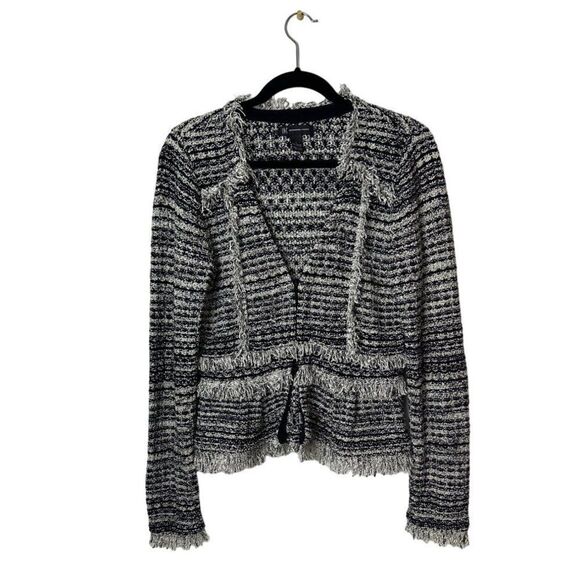 INC International Concepts Fringed Peplum Knit Women’s Blazer Size Large - Picture 1 of 6
